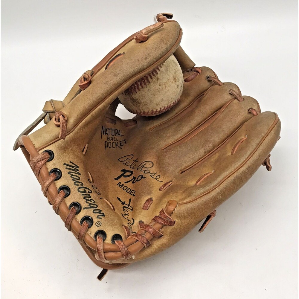 Vintage MacGregor G23T Pete Rose Pro Model Baseball Glove RHT Youth 11" Leather